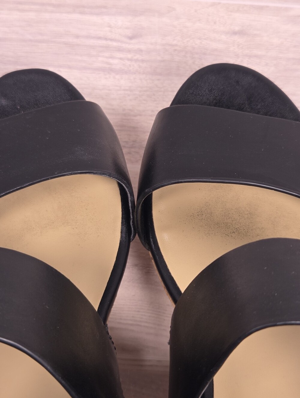 Nine West Dina women's platform wedge sandals in black - Picture 4 of 10
